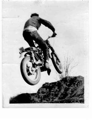 KC's father in law jumping a motorcycle when he was young