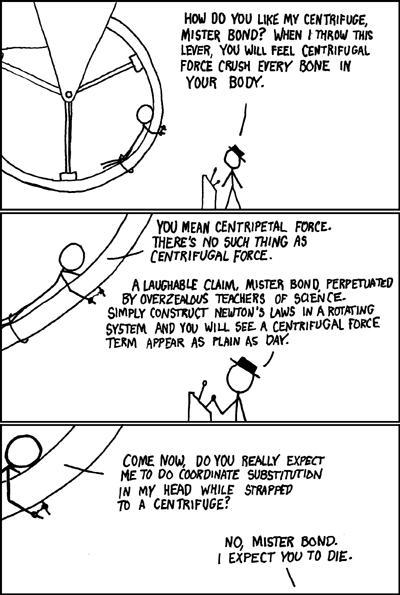 Centrifugal force comic