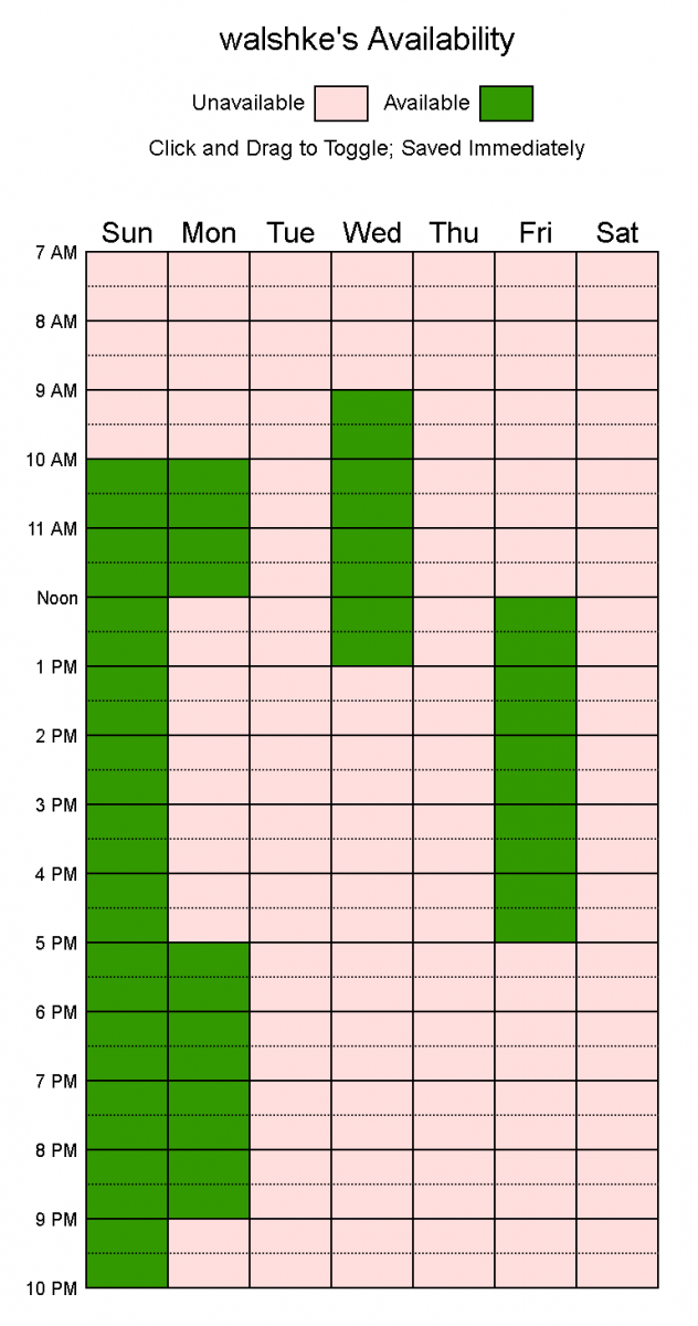 when2meet availability calendar