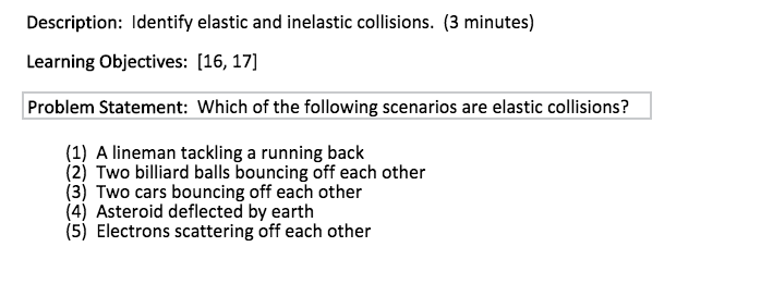 Elastic and inelastic conditions worksheet