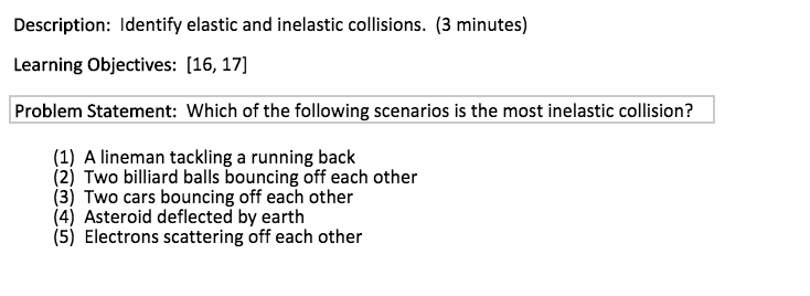 Inelastic collision worksheet