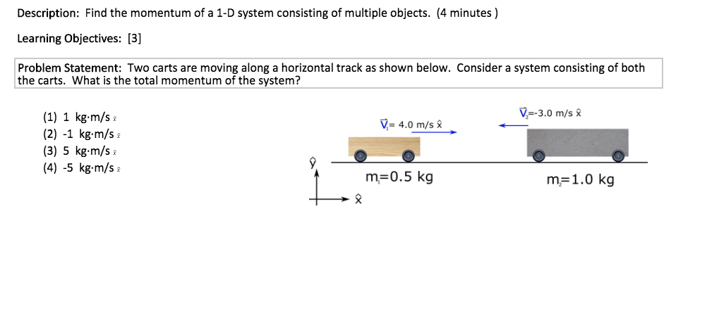 Momentum and carts worksheet