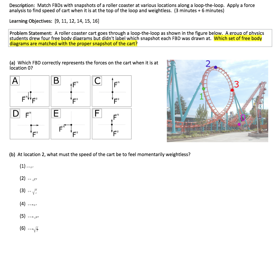 Loop-the-loop and pull worksheet